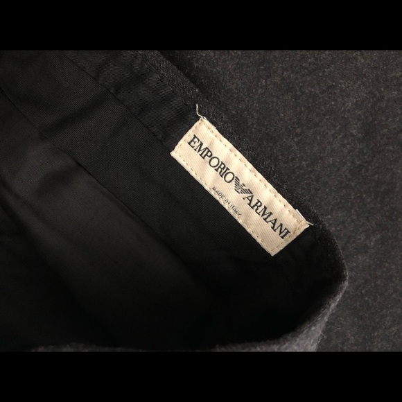Men’s Emporio Armani Flat Front Wool Trouser - Picture 3 of 5